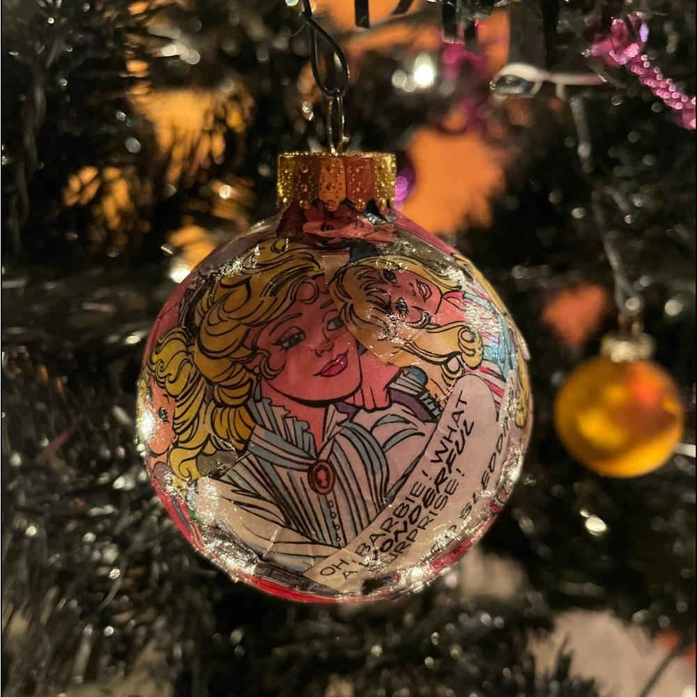 Handmade Vintage Barbie Comic Christmas Ornament